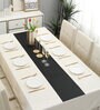 Geometric Black (71 x12) PVC Table Runner