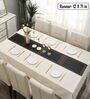 Geometric Black (71 x12) PVC Table Runner