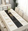 Geometric Black (71 x12) PVC Table Runner