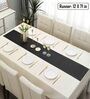 Geometric Black (71 x12) PVC Table Runner