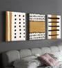 Geometric Multicolour Synthetic Wood (Set of 3) Art Panels