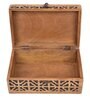 Geometric Brown & Black Acacia Wood Jewellery Organiser