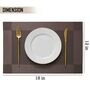 Geometric Brown (18x12) PVC Table Placemat (Set of 4)