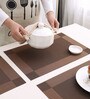 Geometric Brown (18x12) PVC Table Placemat (Set of 4)