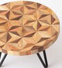 Blazed Brown & Black MDF & Metal Cake Stand