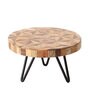 Blazed Brown & Black MDF & Metal Cake Stand