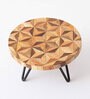 Blazed Brown & Black MDF & Metal Cake Stand