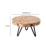 Blazed Brown & Black MDF & Metal Cake Stand