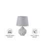 Geometric Ceramic Table Lamp-Grey