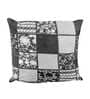 Black Geometric Cotton 16 x 16 Inches Cushion Cover