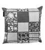 Black Geometric Cotton 16 x 16 Inches Cushion Cover