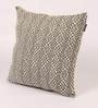 Grey Geometric Cotton 16 x 16 Inch Cushion Cover