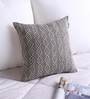 Grey Geometric Cotton 16 x 16 Inch Cushion Cover