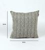 Grey Geometric Cotton 16 x 16 Inch Cushion Cover