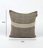 Brown Zig Zag Cotton 16 x 16 Inches Cushion Cover