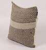 Brown Zig Zag Cotton 16 x 16 Inches Cushion Cover