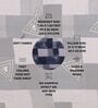 Blue Geometric Cotton Queen Double Size Bed Sheet With 2 Pillow Covers