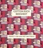 Pink Geometric Cotton Queen Double Size Bed Sheet With 2 Pillow Covers