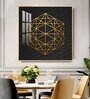 Geometric Elegance Glass Finish Square Wall Art