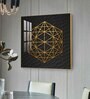 Geometric Elegance Glass Finish Square Wall Art