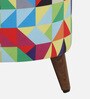 Geometric Fabric Pouffee Stool in Multicolour Geometric Fabric Pouffee Stool in Multicolour