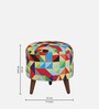Geometric Fabric Pouffee Stool in Multicolour Geometric Fabric Pouffee Stool in Multicolour