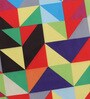 Geometric Fabric Pouffee Stool in Multicolour Geometric Fabric Pouffee Stool in Multicolour