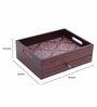 Geometric Flower Brown MDF Wood Cutlery Holder