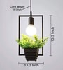 Geometric Flowervase Rectangle Black  Hanging Light