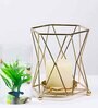 Geometric Gold (Set Of 3) Metal Candle Holder