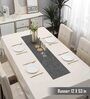 Striped Grey (53 x12) PVC Table Runner