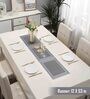 Geometric Grey (53 x12) PVC Table Runner