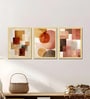 Neutral Geometric Wall Art Framed Set of 3