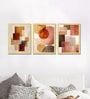 Neutral Geometric Wall Art Framed Set of 3