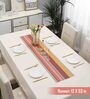 Striped  Multicolor (53 x12) PVC Table Runner