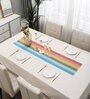 Striped Multicolor (53 x12) PVC Table Runner