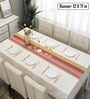 Striped Multicolor (71 x12) PVC Table Runner