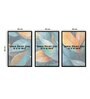 Geometric Multicolour Canvas & MDF (Set of 3) Framed Art Panels