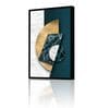 Geometric Multicolour Engineered Wood Framed Canvas Wall Painting
