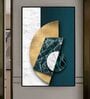 Geometric Multicolour Engineered Wood Framed Canvas Wall Painting