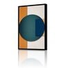 Geometric Multicolour Engineered Wood Framed Canvas Wall Painting