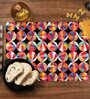 Geometric Ornament   Multicolor (18 x 12) Velvet (Set of 6) Table Placemat