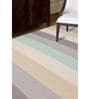 Multicolor Wool Striped 5 x 8 Feet Hand Woven Dhurrie