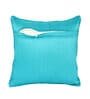 Blue Floral 12 X 12 Inches Cushion Cover (1 Pc)