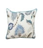 Blue Floral 12 X 12 Inches Cushion Cover (1 Pc)