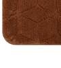 Brown Geometric Cotton 32x20 Inches AntiSkid Bath Mat (Set of 2)