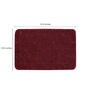 Red Geometric Cotton 32x20 Inches AntiSkid Bath Mats (Set of 2)