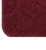 Red Geometric Cotton 32x20 Inches AntiSkid Bath Mats (Set of 2)