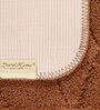 Brown Geometric Cotton 32x20 Inches AntiSkid Bath Mat (Set of 2)