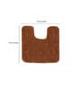 Brown Geometric Cotton 32x20 Inches AntiSkid Bath Mat (Set of 2)